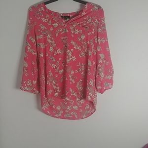 LILY MORGAN, pink floral blouse